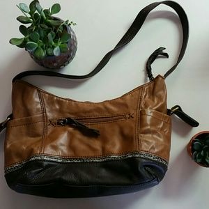 The Sak two tone brown leather purse